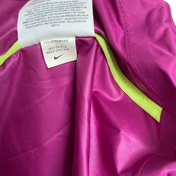 Nike Purple Storm Fit Waterproof Windbreaker Zip Up Reflective Jacket Womens L - Picture 5 of 6